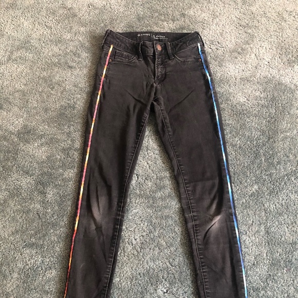 Size 00 Custom Painted Old Navy Jeans - Picture 13 of 14